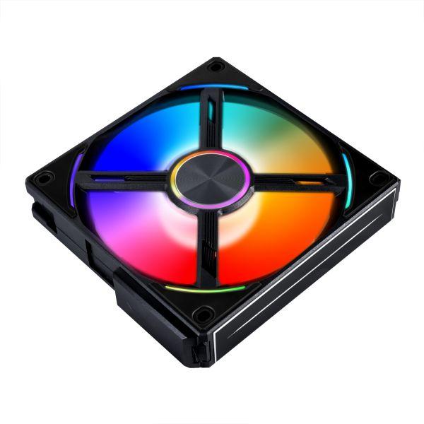 Lian Li Uni Fan AL120 | ARGB Fan Casing 120mm With Controller Triple Pack - Black - Image 3