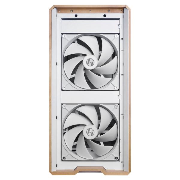 Lian Li Lancool 217 | PC Case E-ATX Wooden Tempered Glass – Include 5 Cooling Fans - White - Image 4