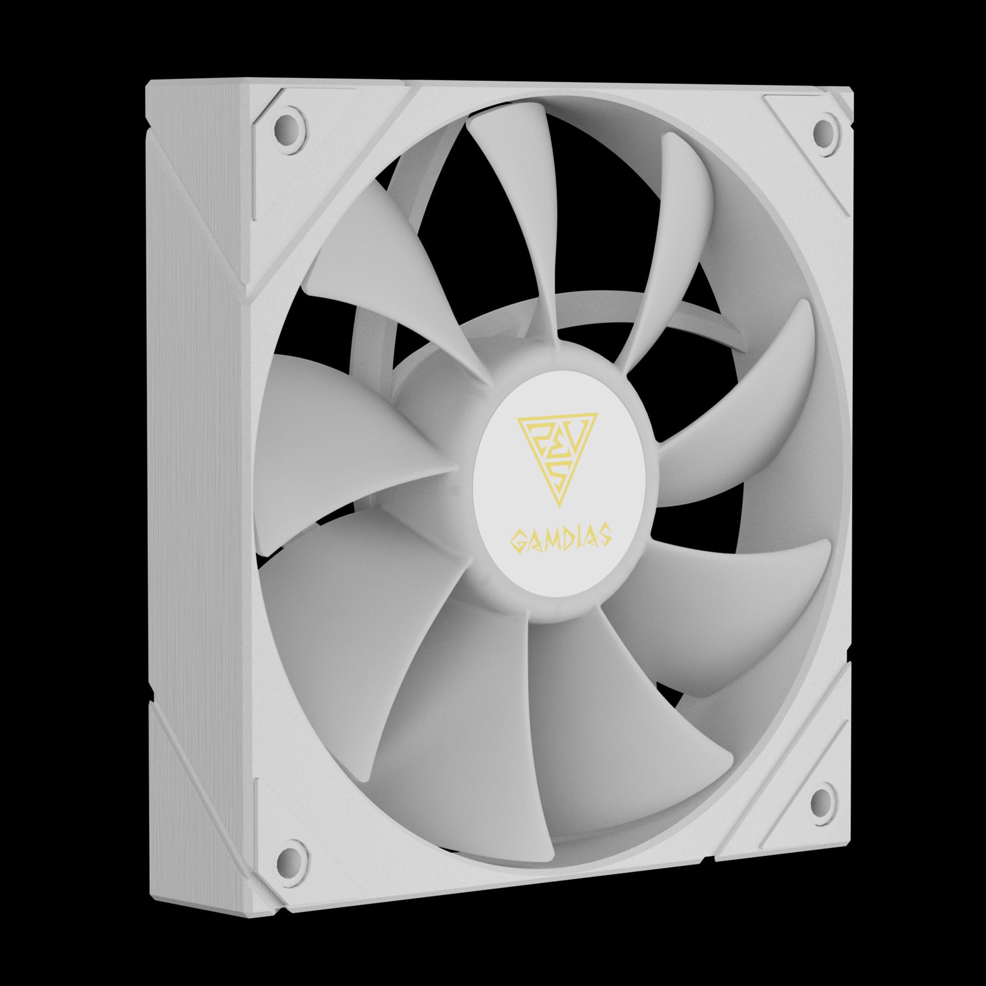GAMDIAS BOREAS M2-51D ARGB - CPU Air Cooler With Digital Display - White - Image 4