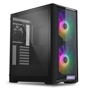 JualLian Li Lancool 215 |  E-ATX PC Case TG Include 2 ARGB Fans + 1 Fan – Black
