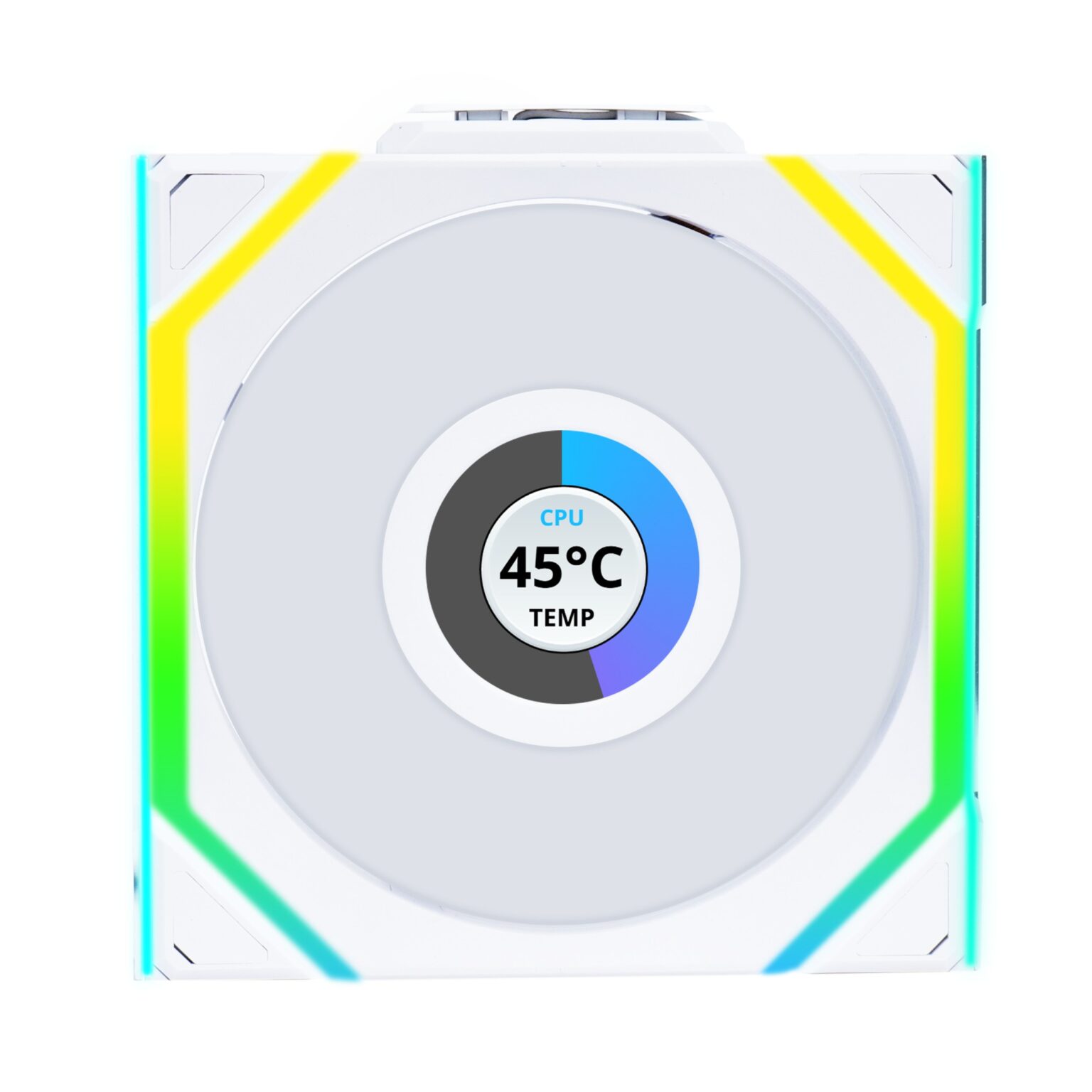 Lian Li Uni Fan SL 120 WIreless | ARGB Fan Casing With LCD Display Reverse Blade Triple Pack - White - Image 4