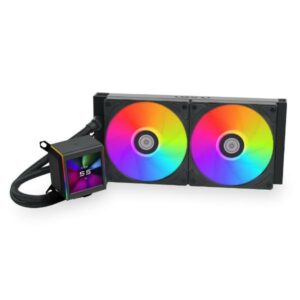JualLian Li Galahad II LCD 280 | AIO CPU Cooler LCD Display 2.88″ – Black