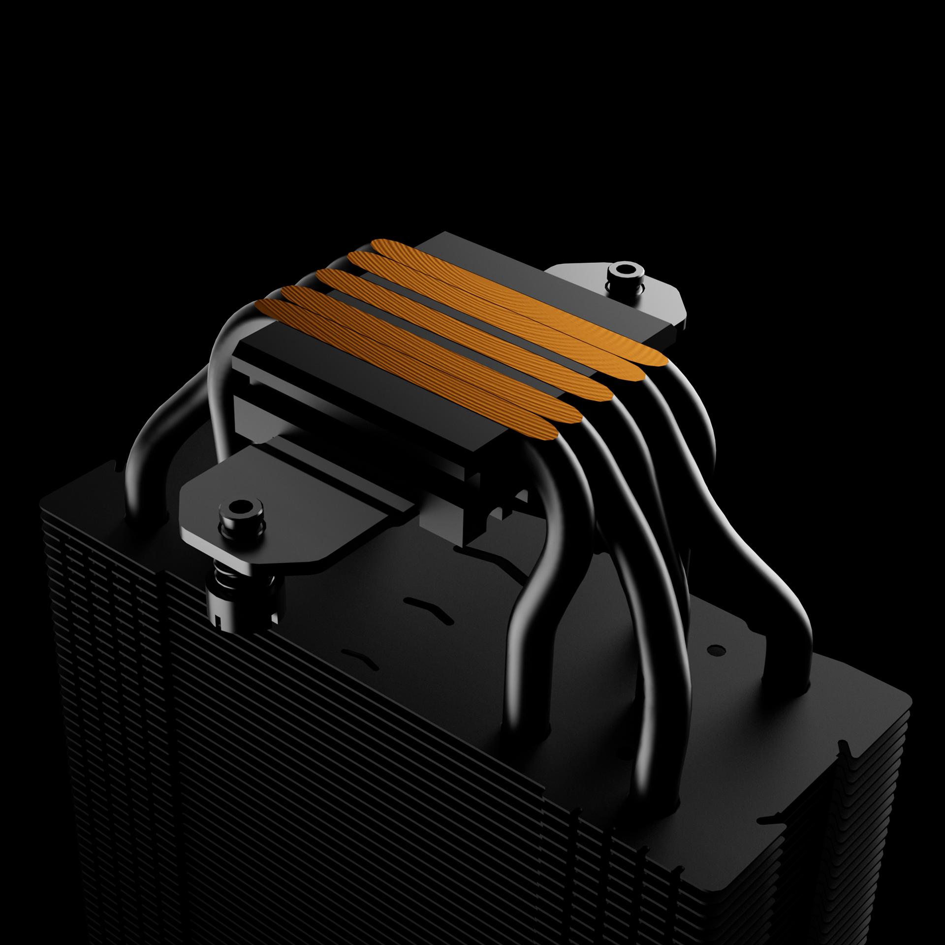 GAMDIAS BOREAS M2-51D ARGB - CPU Air Cooler With Digital Display - Black - Image 5