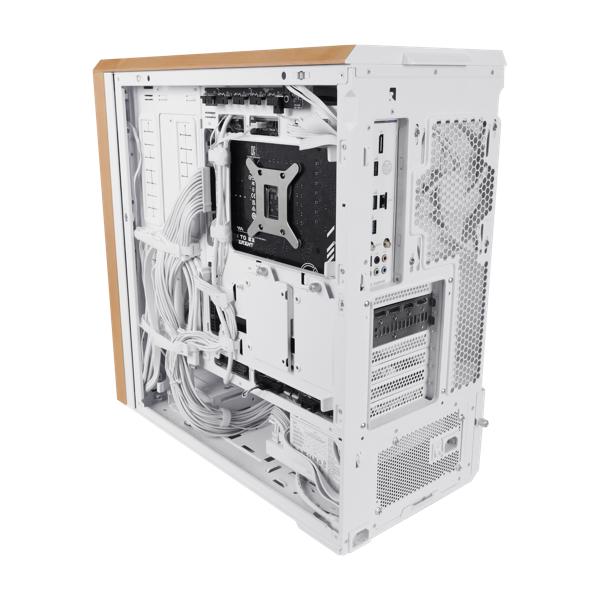 Lian Li Lancool 217 | PC Case E-ATX Wooden Tempered Glass – Include 5 Cooling Fans - White - Image 6