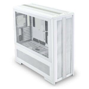 JualLian Li V3000 Plus | E-ATX PC Case Dual Tinted Tempered Glass CGF Edition – White