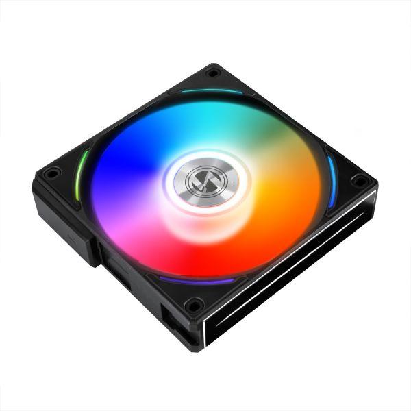 Lian Li Uni Fan AL120 | ARGB Fan Casing 120mm With Controller Triple Pack - Black - Image 2