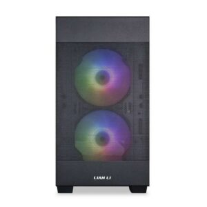 JualLian Li Lancool 205M Mesh | M-ATX PC Case TG Include 2 ARGB PWM Fans – Black