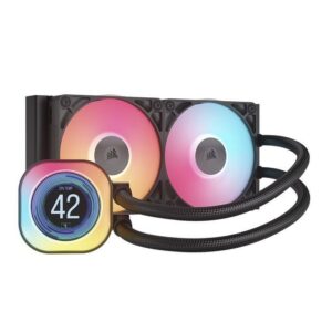 JualCORSAIR iCUE LINK TITAN 240 RX LCD &ndash; 240mm AIO Liquid CPU Cooler With LCD Display &ndash; Black