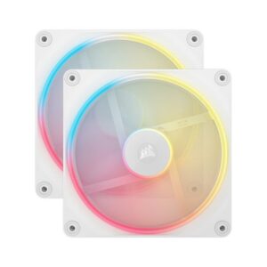 Corsair iCue Link LX140-R RGB | 140mm PWM Reverse Fan Dual Pack - White