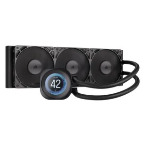 CORSAIR NAUTILUS 360 RS LCD - 360mm AIO Liquid CPU Cooler With LCD Display - Black