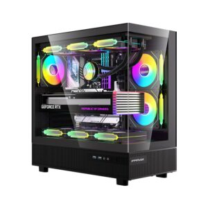 Casing FPMAX Diamond Z8 Nova | ATX PC Case Include 3 ARGB Fan - Black