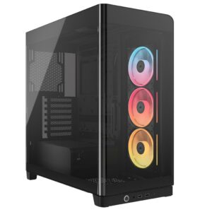 Corsair Frame 4500X LX-R RGB LINK | E-ATX PC Case Panoramic Glass Include 3 RGB Reverse Fans - Black