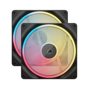 Corsair iCue Link LX140-R RGB | 140mm PWM Reverse Fan Dual Pack - Black