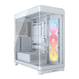 Corsair Frame 4500X RS-R ARGB | E-ATX PC Case Panoramic Glass Include 3 ARGB Reverse Fans - White