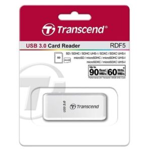 Transcend Card Reader RDF5 - SD, microSD USB 3.0 / USB 3.1 - WHITE