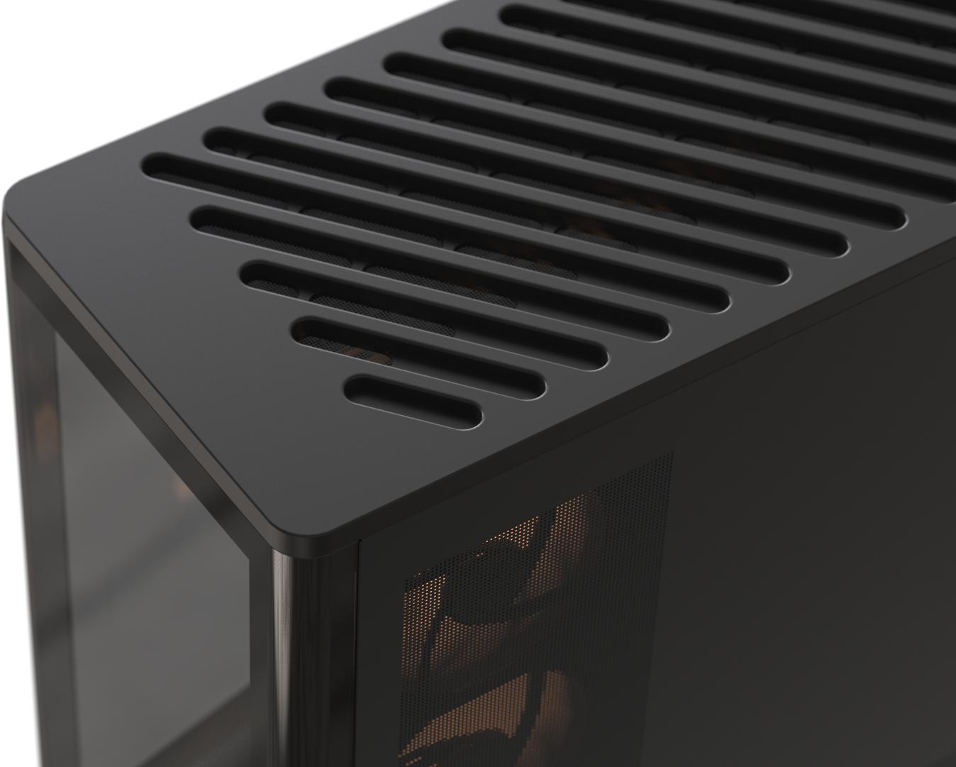 Formula V-Line Crystal U9 PA - E-ATX PC Case Include 4 FAN ARGB PWM - Black - Image 7