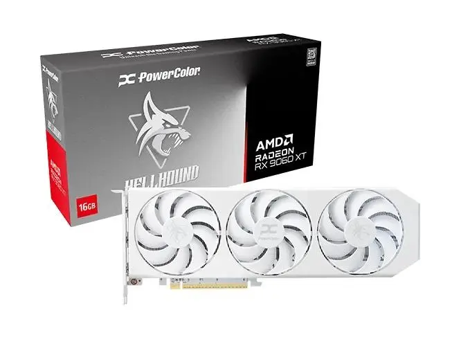 POWERCOLOR AMD RADEON Hellhound Spectral White RX 9060 XT 16GB GDDR6
