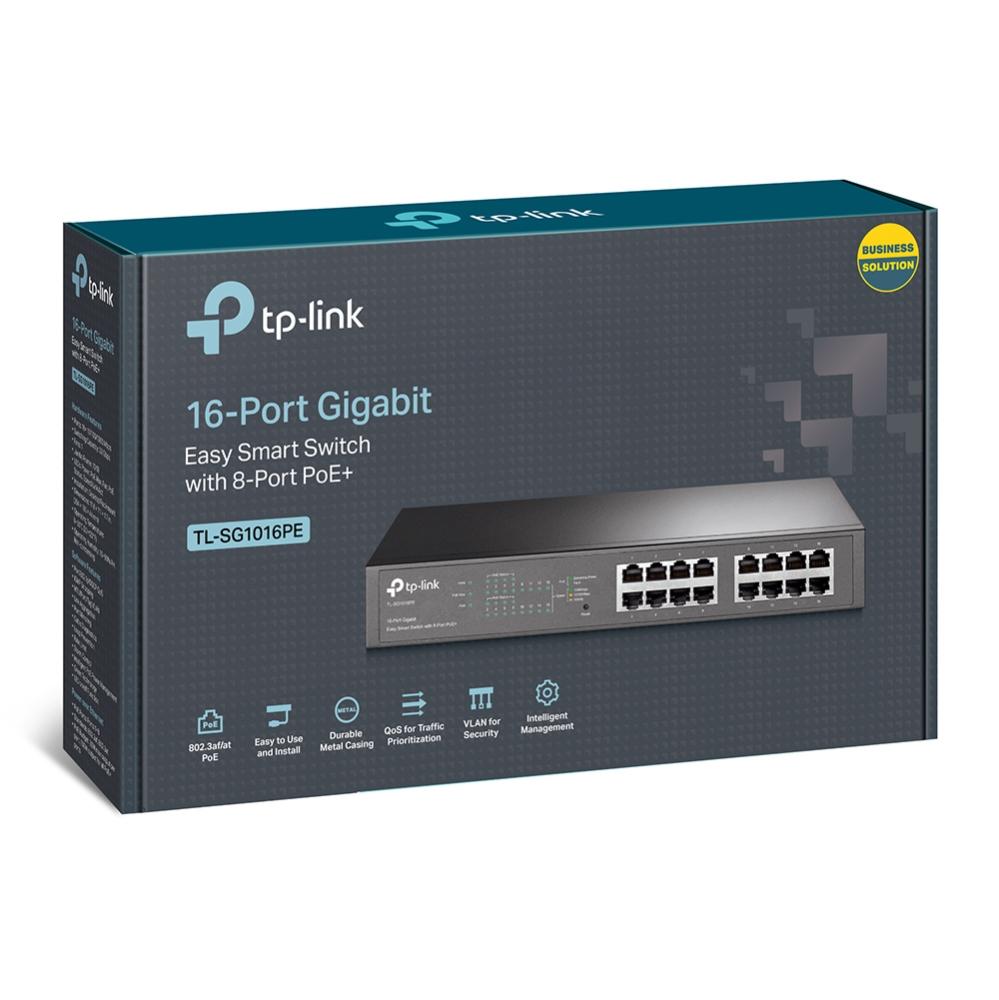 TP-LINK SG1016PE 16-Port Gigabit Easy Smart Switch With 8-Port PoE+ - Image 4