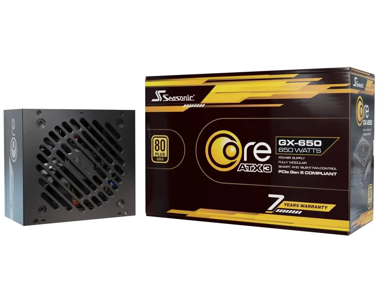 Seasonic Core V2 GX-650 ATX 3.1 PCIe 5.1 80+ GOLD Fully Modular - BLACK