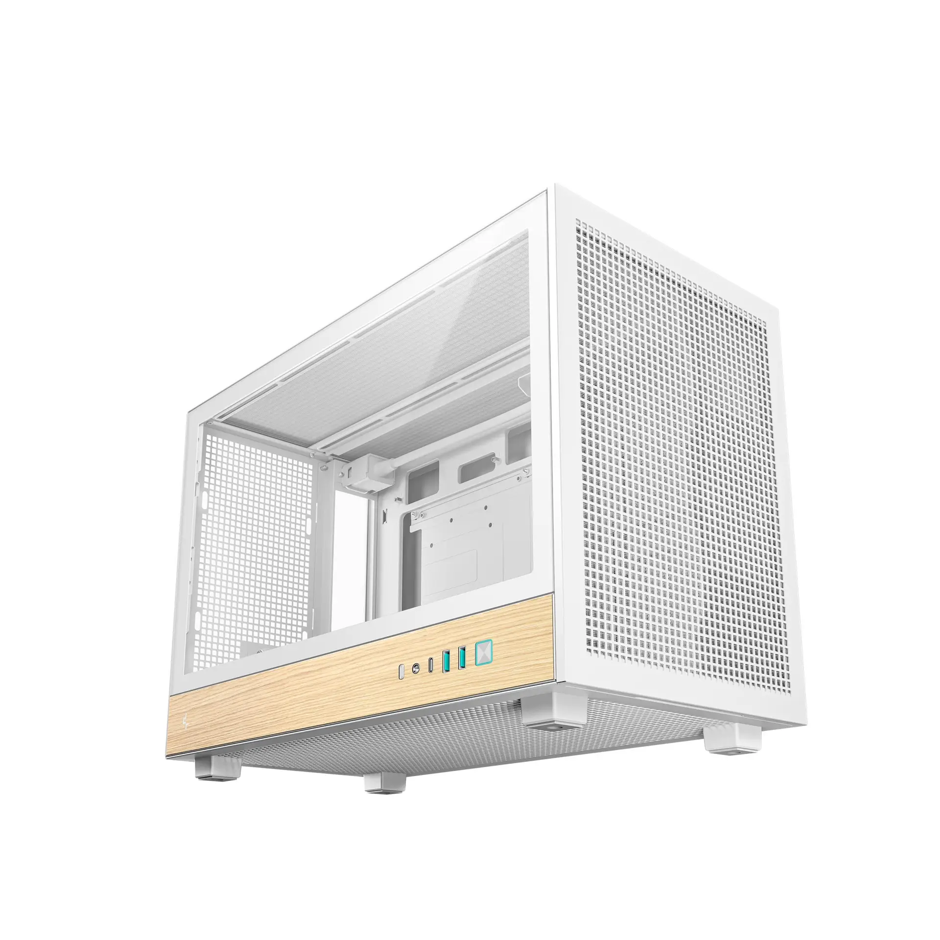 Casing DEEPCOOL CH260 / CH-260 WOOD M-ATX PC Case - WHITE - Image 2