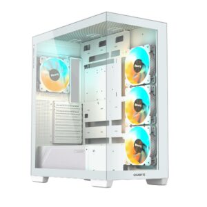 GIGABYTE C500 Panoramic Stealth Ice - Casing PC Gaming ATX Included 4 ARGB Fan - White