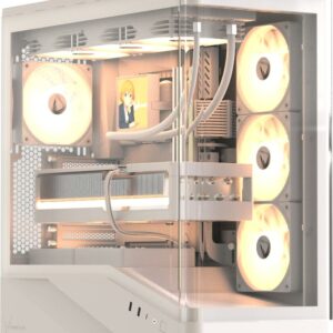 Formula V-Line Crystal U9 PA - E-ATX PC Case Include 4 FAN ARGB PWM - White
