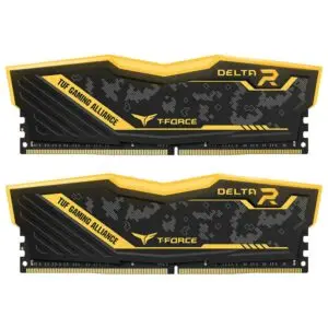 JualTeam Delta TUF RGB Yellow DDR4 16GB (2x8GB) 3200MHz CL16