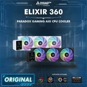 PARADOX GAMING HYPERSONIC ELIXIR 360 - AIO CPU COOLER 360MM - BLACK