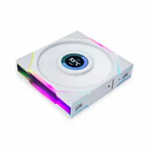 JualLian Li Uni Fan SL 120 WIreless | ARGB Fan Casing With LCD Display Reverse Blade Single Pack – White