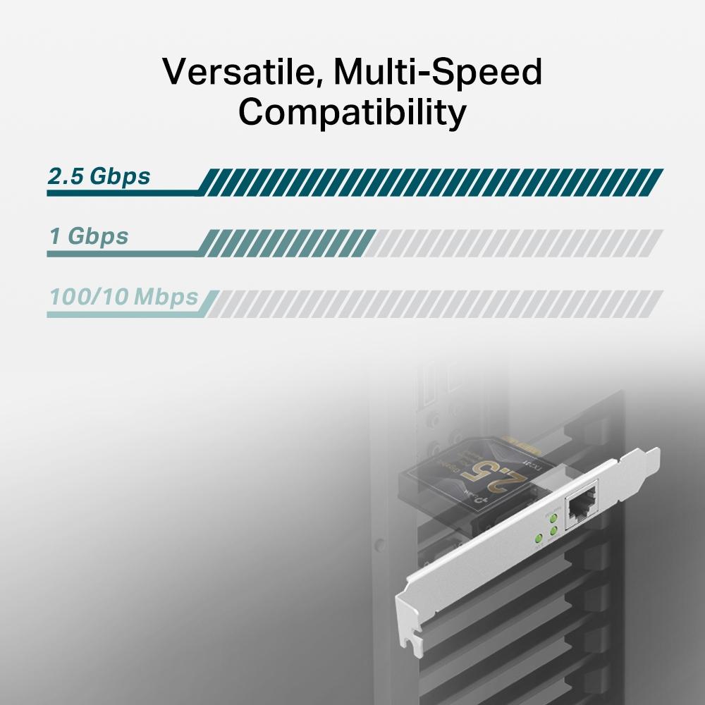 TP-LINK TX201 2.5 Gigabit PCIe Network Adapter 2.5GB Multi-Gigabit Gaming - Image 4