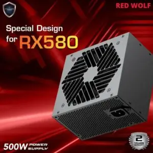JualPower Supply RED WOLF 500W ATX 2.31 80+Efficiency 230 V EU