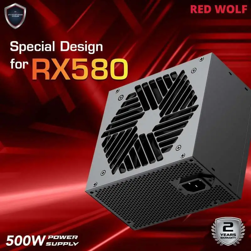 Power Supply RED WOLF 500W ATX 2.31 80+Efficiency 230 V EU