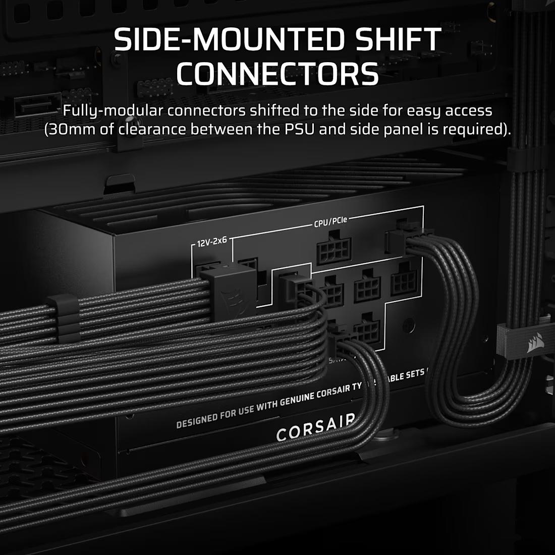 Corsair RM1000X SHIFT / 1000RMX SHIFT (2025) Cybenetics Gold Fully Modular ATX 3.1 PCIe 5.1 - Image 4