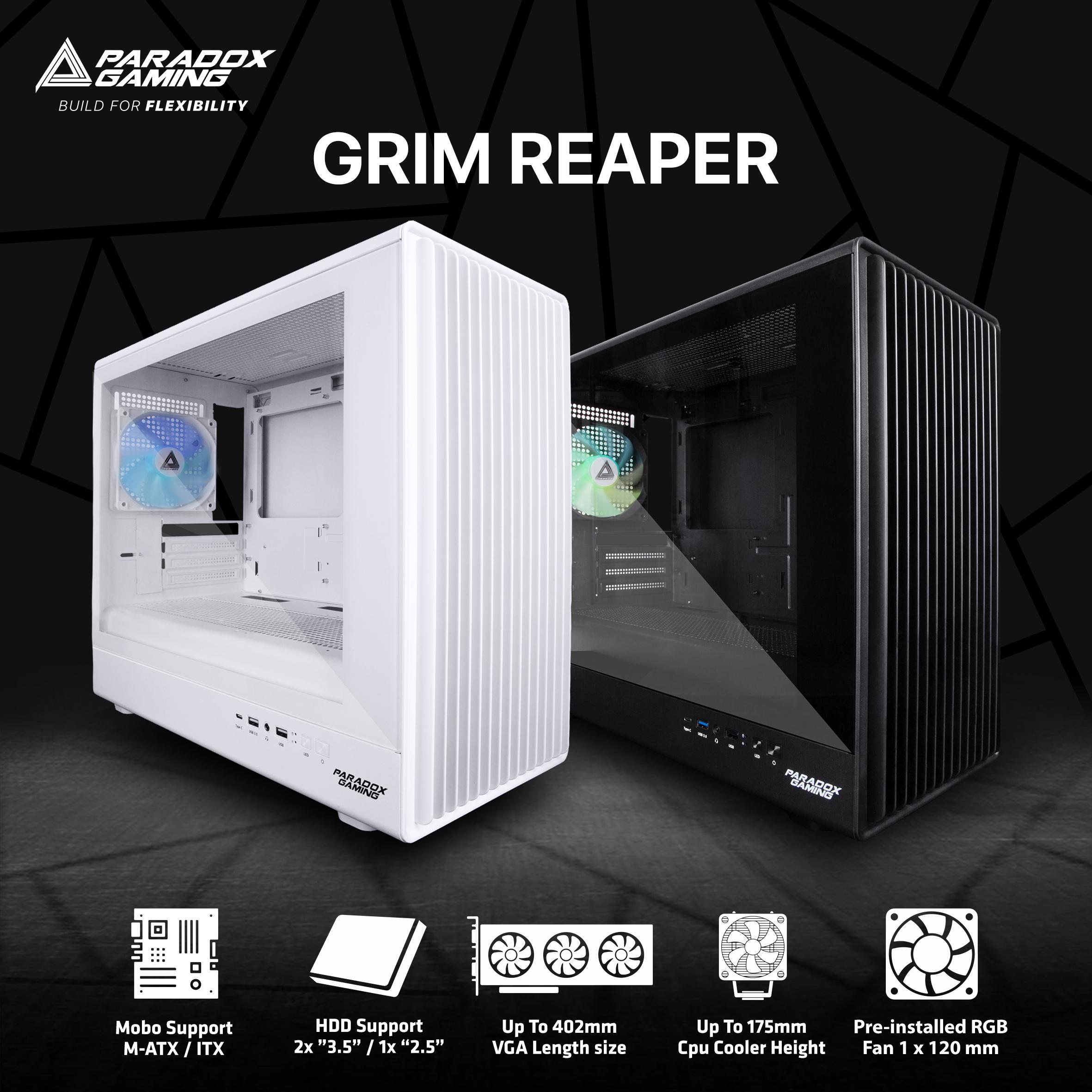 Casing PARADOX GAMING GRIMREAPER | M-ATX PC Case Pre-Installed 1 ARGB Fan - Image 2