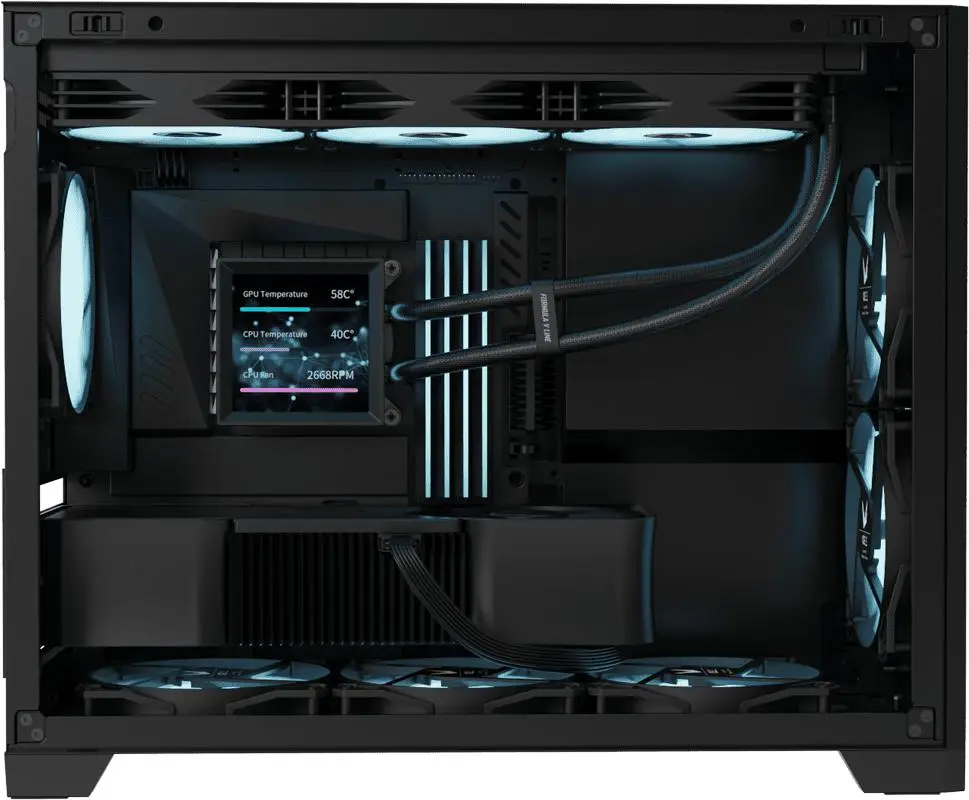 Formula V-Line Air Mesh G6 PLUS AR | M-ATX PC Case Included 3x120mm ARGB Fan - BLACK - Image 3