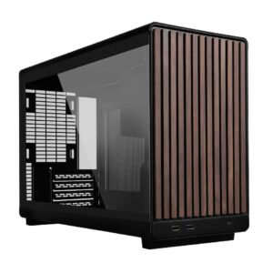 JualLian Li A3 mATX Wood Glass Edition | PC Case With Left Side Tempered Glass – Black