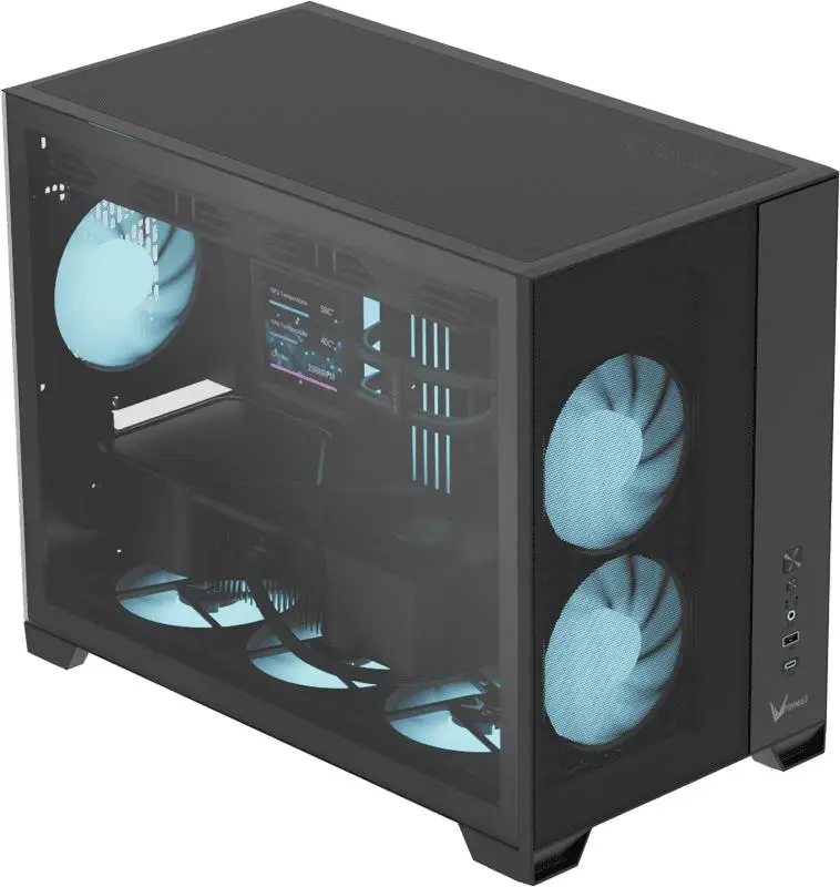 Formula V-Line Air Mesh G6 PLUS AR | M-ATX PC Case Included 3x120mm ARGB Fan - BLACK - Image 5