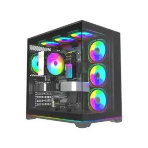 CASING VENOMRX NOCTIS MAX | Panoramic ATX PC Case Tempered Glass - BLACK