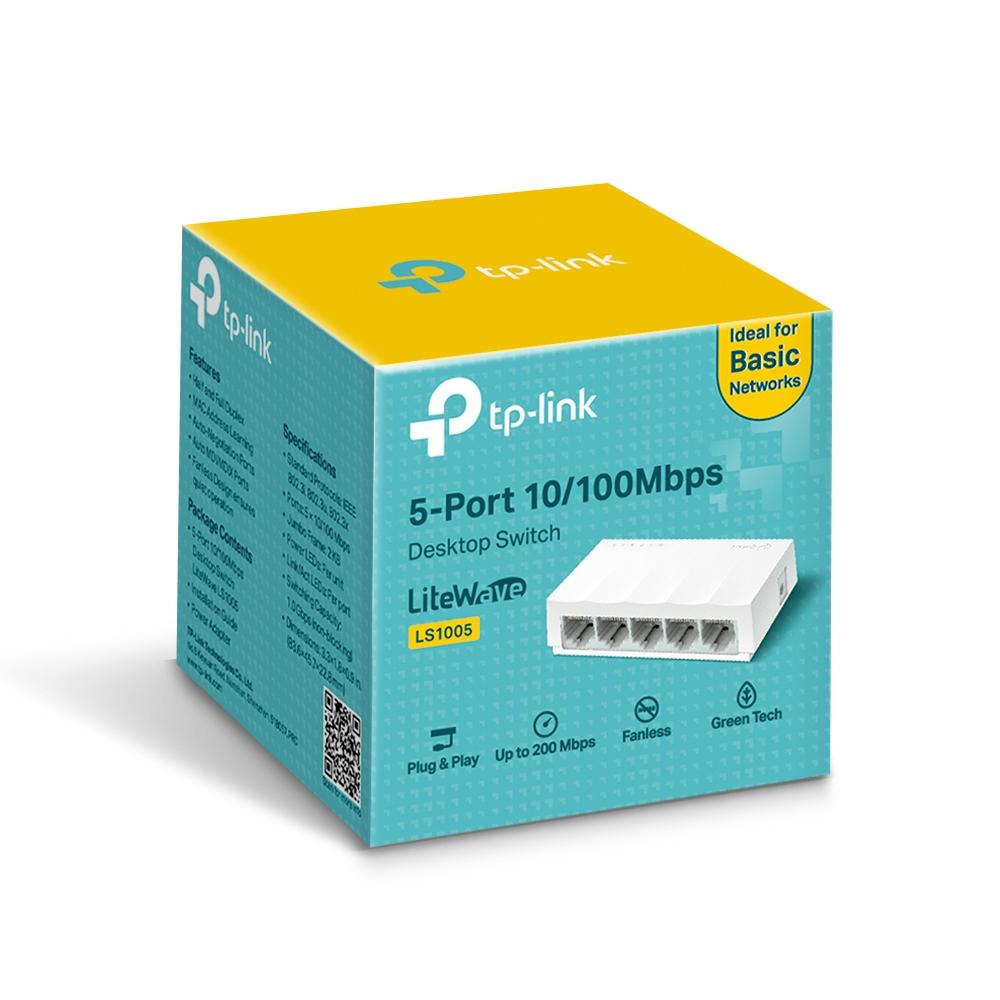 TP-LINK LS1005 5-Port 10/100Mbps Desktop Switch - Image 2