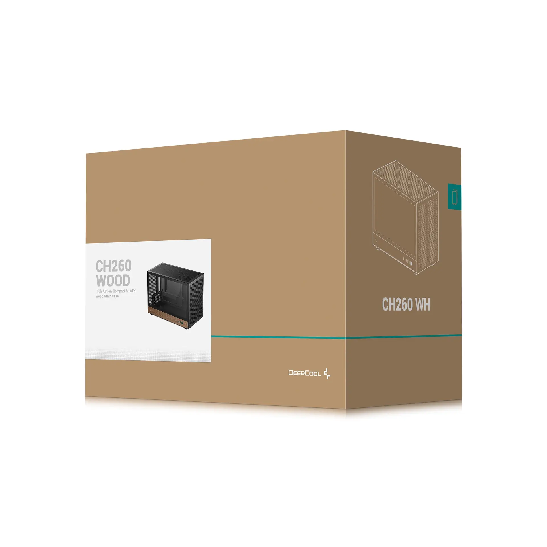 Casing DEEPCOOL CH260 / CH-260 WOOD M-ATX PC Case - BLACK - Image 8