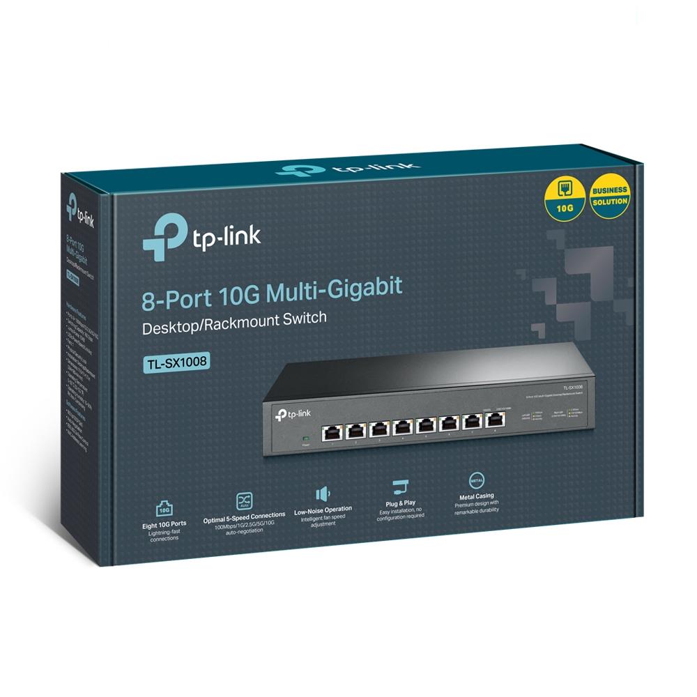 TP-LINK TL-SX1008 8-Port 10G Desktop Rackmount Switch - Image 7