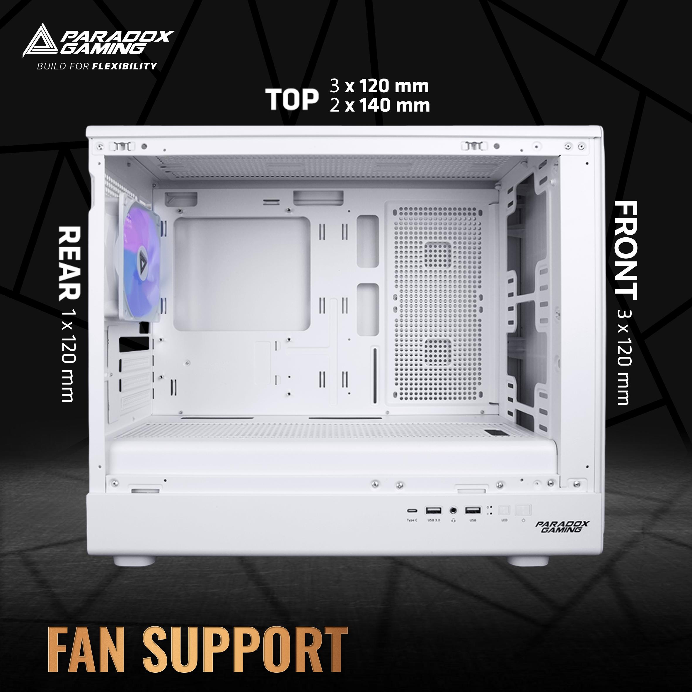 Casing PARADOX GAMING GRIMREAPER | M-ATX PC Case Pre-Installed 1 ARGB Fan - Image 4