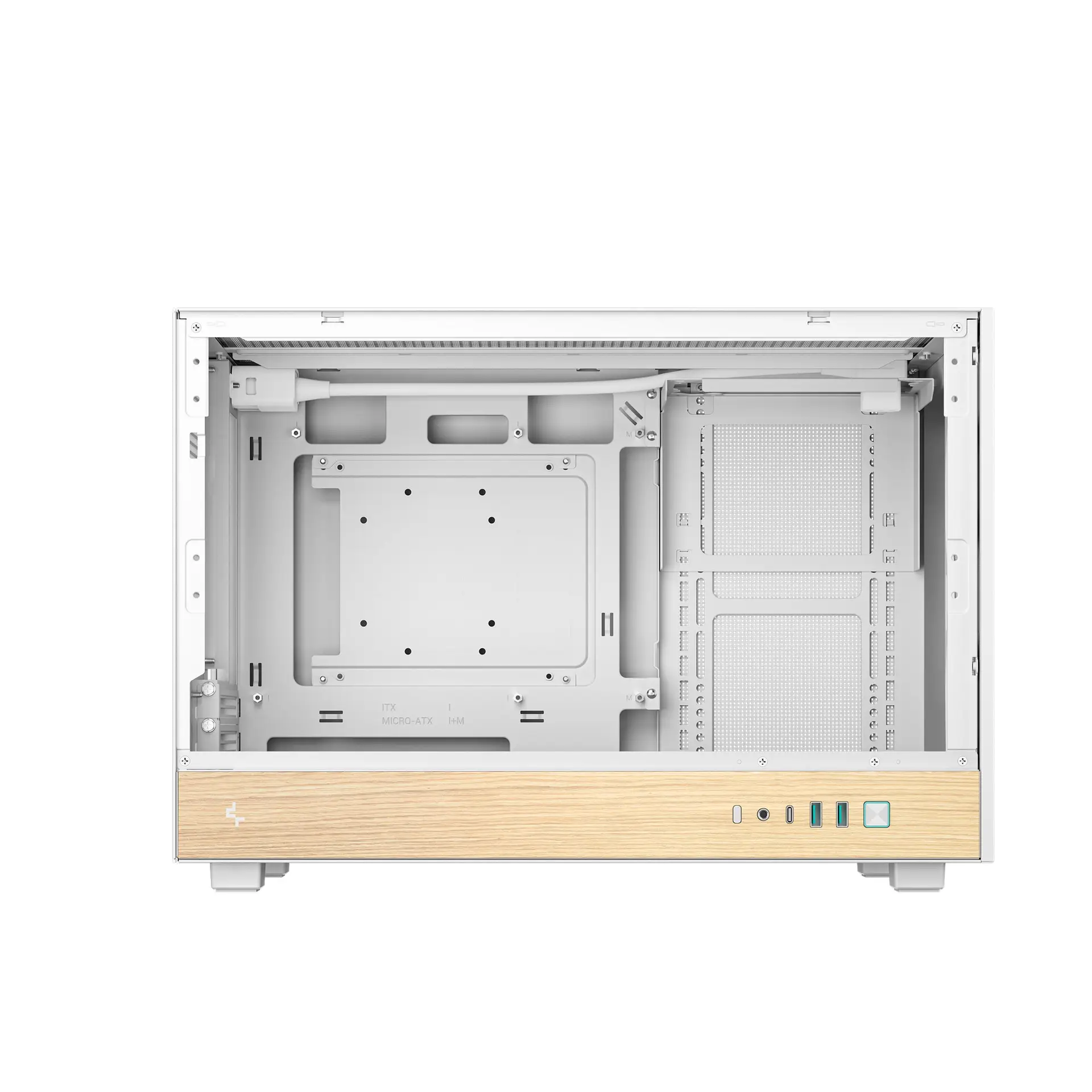 Casing DEEPCOOL CH260 / CH-260 WOOD M-ATX PC Case - WHITE - Image 4