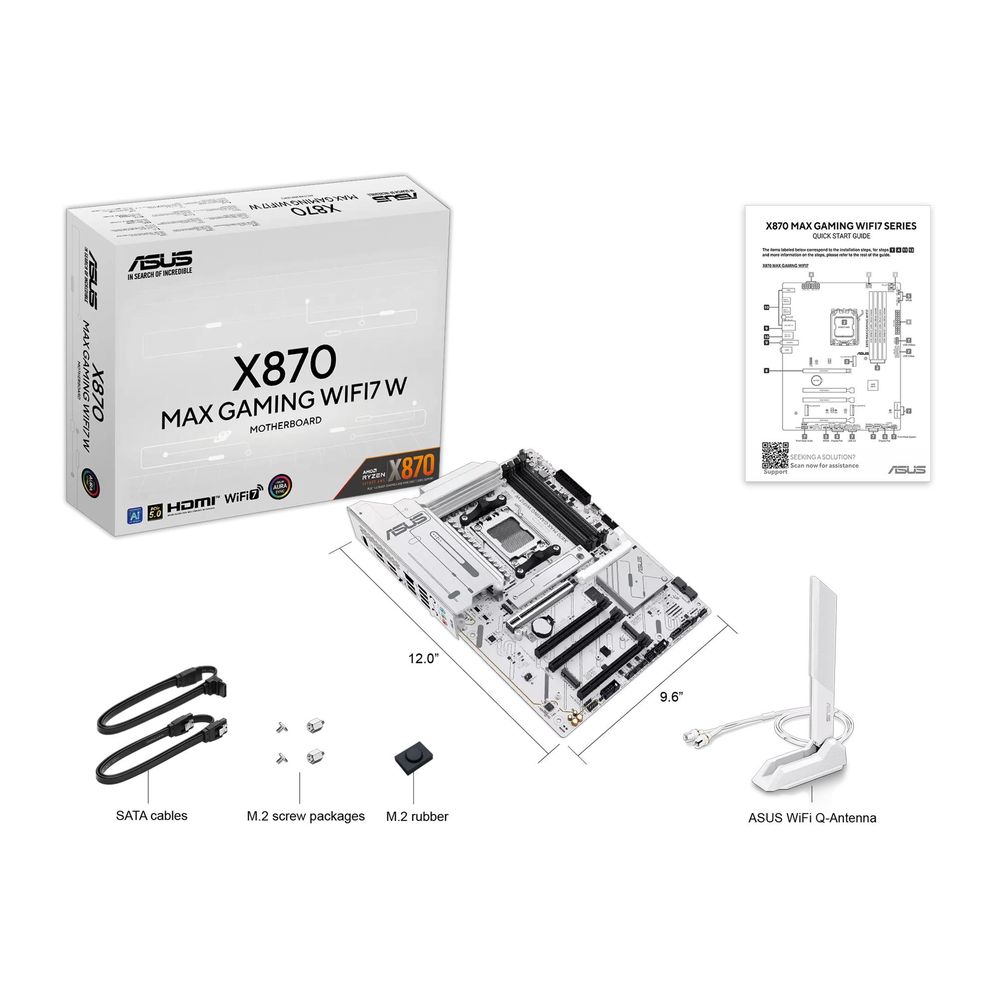 ASUS X870 MAX GAMING WIFI7 W (Socket AM5, AMD X870, DDR5) - WHITE - Image 6