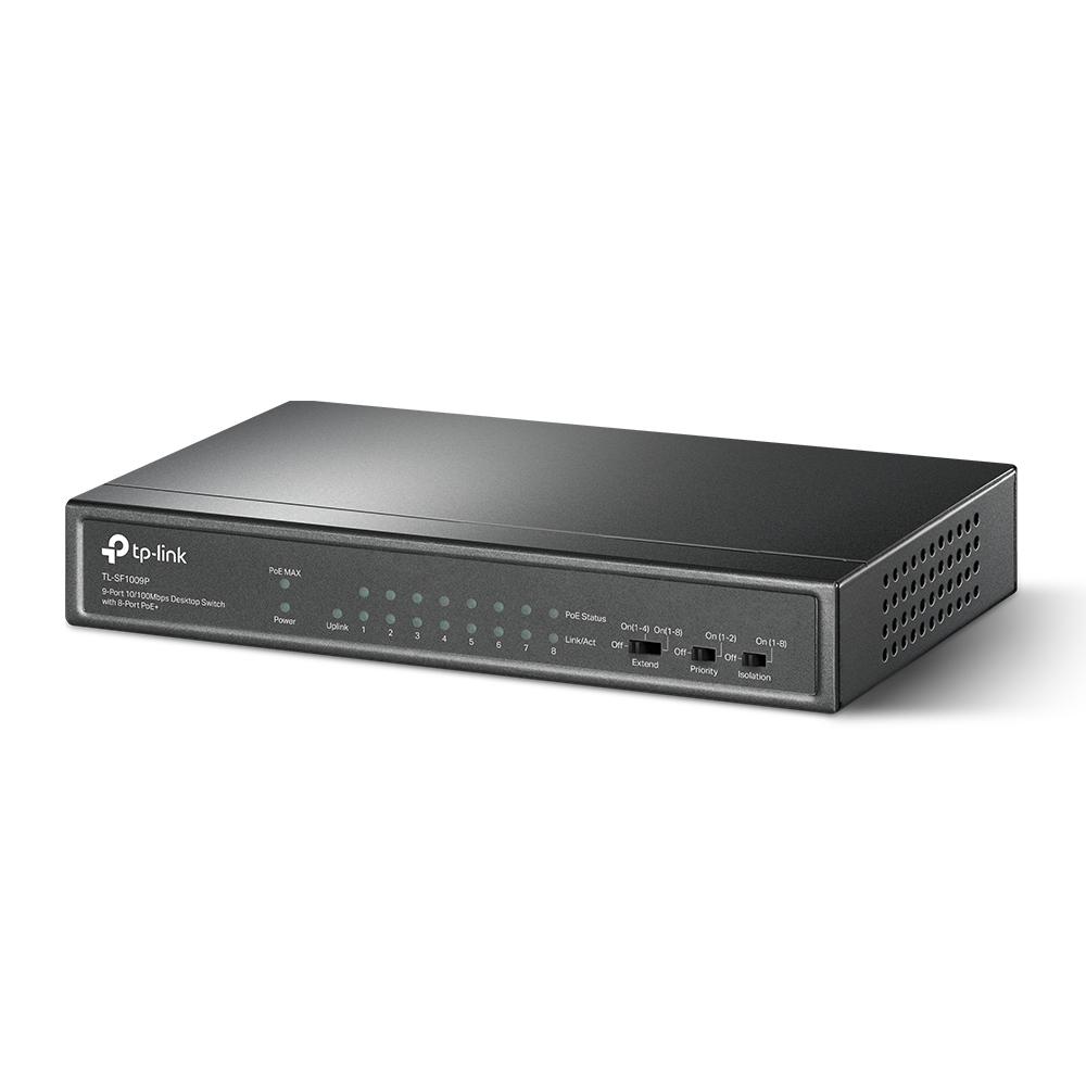 TP-LINK TL-SF1009P 9-Port 10/100Mbps Desktop Switch with 8-Port PoE+ - Image 2