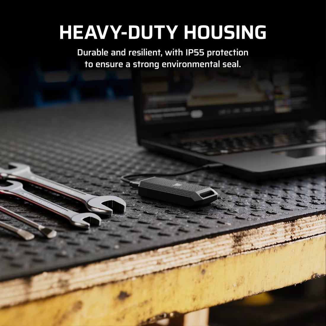 CORSAIR EX400U SURVIVOR - SSD External 1TB, USB4, IP55, USB 3.2 Type C - Image 3