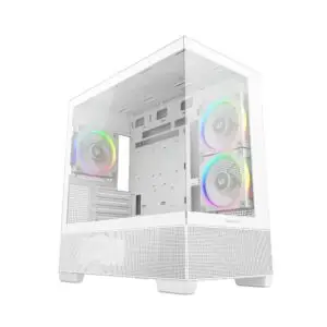 Casing DEEPCOOL CG380 3F WH | M-ATX PC Case Include 3 ARGB Fans - WHITE