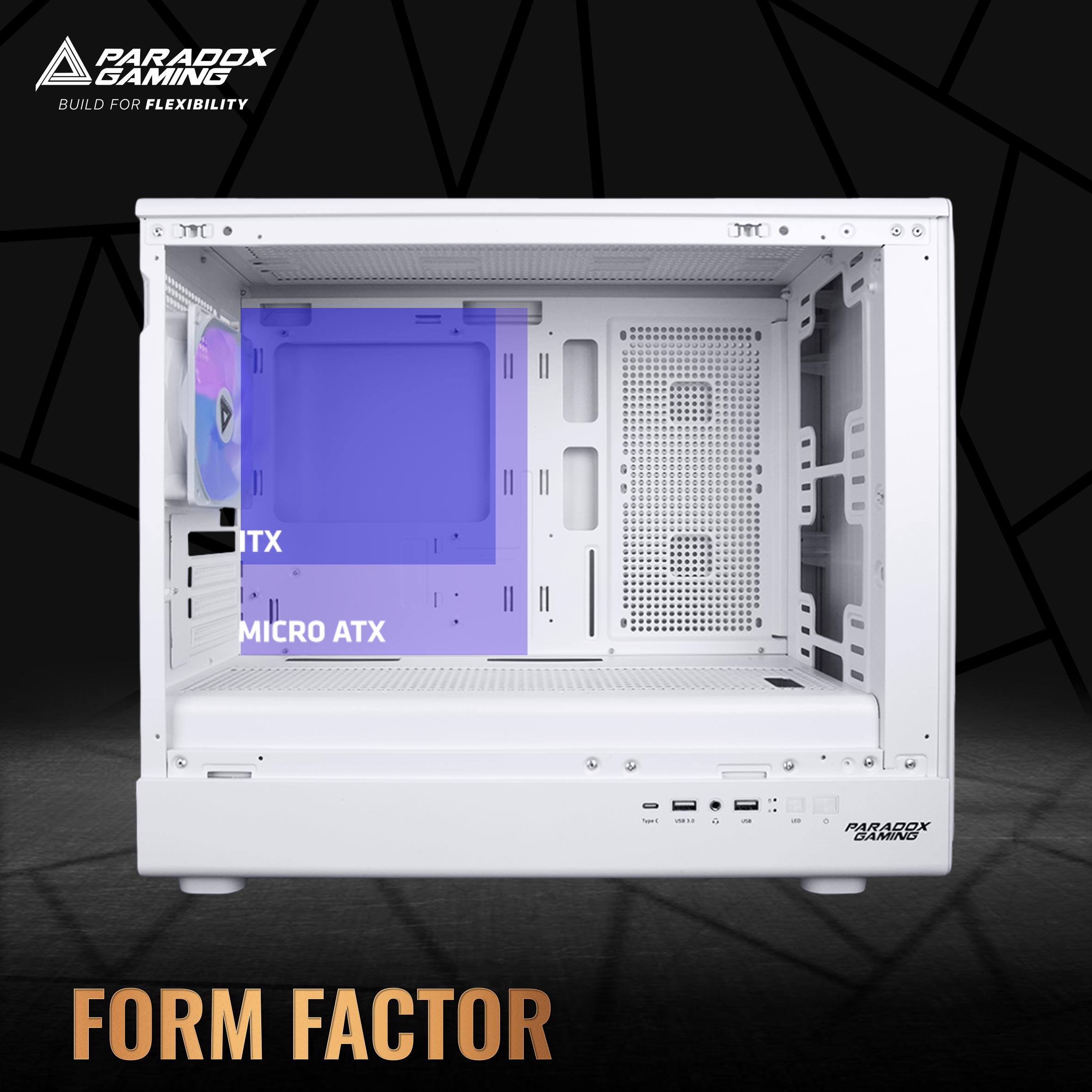 Casing PARADOX GAMING GRIMREAPER | M-ATX PC Case Pre-Installed 1 ARGB Fan - Image 3