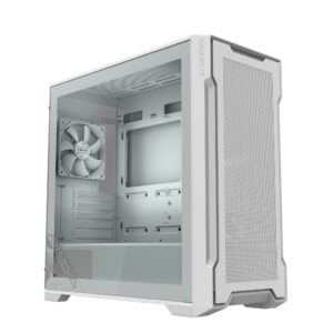 GIGABYTE C102 Glass Ice - Casing PC Gaming M-ATX Included 2 Fan - White