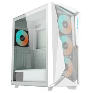 GIGABYTE C301 Glass - Casing PC Gaming E-ATX Included 3 ARGB Fan - White